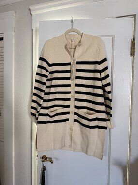 NWT Arket Striped Sweater Coat, sz S